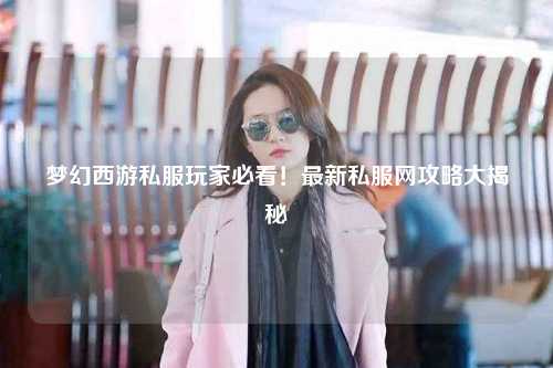 夢幻西游私服玩家必看！最新私服網(wǎng)攻略大揭秘