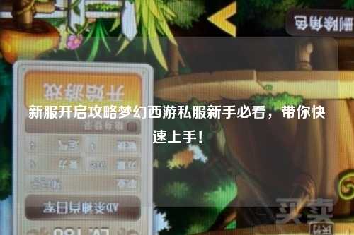 新服開啟攻略夢幻西游私服新手必看，帶你快速上手！